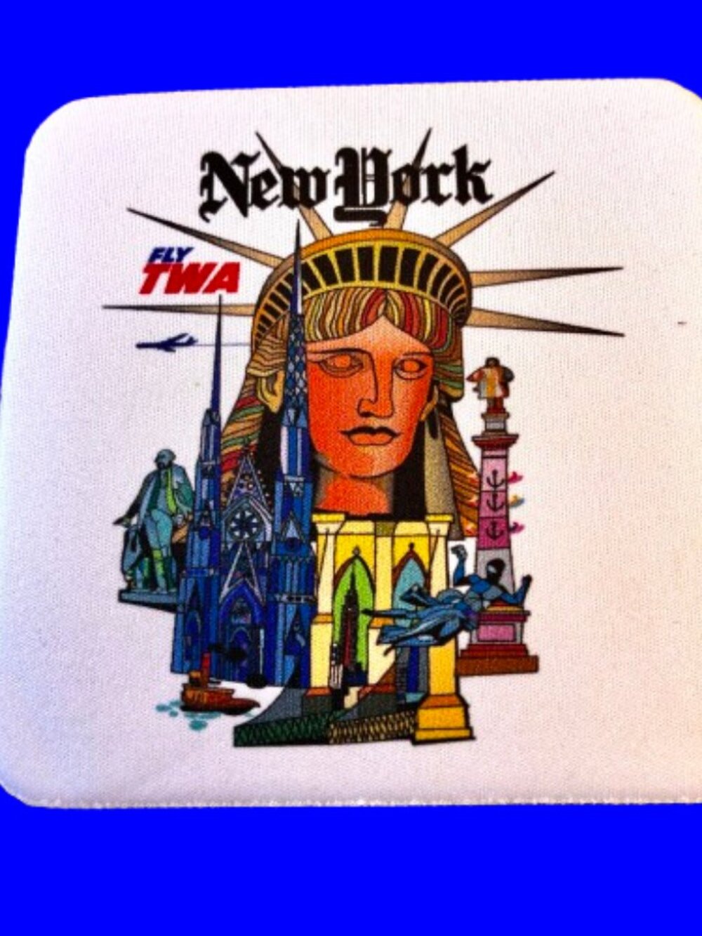 TWA New York Fly TWA Jets Beverage Drink Coaster